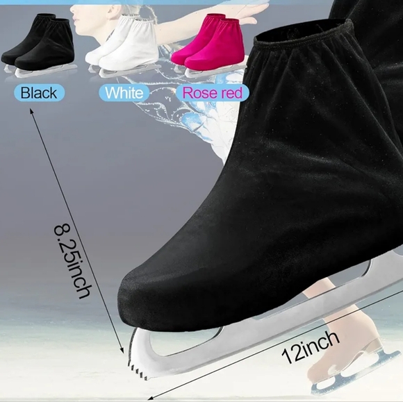 Velvet figure skating boot covers - Picture 4 of 5